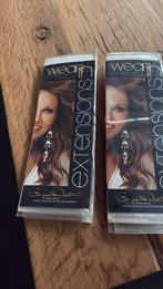 100% echt haar extensions clips chocolade bruin en caramel, Ophalen of Verzenden, Nieuw, Pruik of Haarverlenging