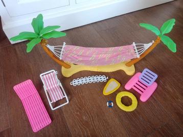 Barbie hangmat met palmbomen & accessoires beschikbaar voor biedingen