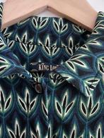 King louie blouse retro print s, King louie, Blauw, Ophalen of Verzenden, Zo goed als nieuw
