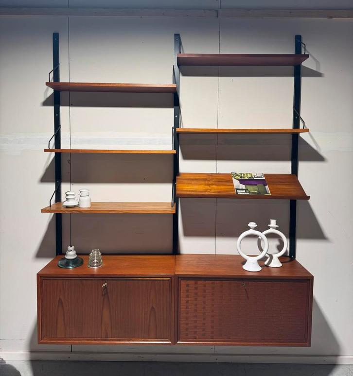 Poul Cadovius by Royal System vintage modulair wandsysteem, Huis en Inrichting, Kasten | Stellingkasten, Gebruikt, Ophalen of Verzenden