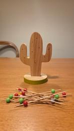 Cactus voorgerechtkeuzes, Ophalen of Verzenden, Zo goed als nieuw, Hout, Bestekset