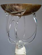 Glazen octopus schaal, Ophalen of Verzenden, Zo goed als nieuw, Rond, Glas