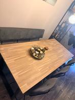 Eettafel met stoelen en bank - 200x90cm, Huis en Inrichting, Tafels | Eettafels, Ophalen, Gebruikt, 50 tot 100 cm, Vijf personen of meer