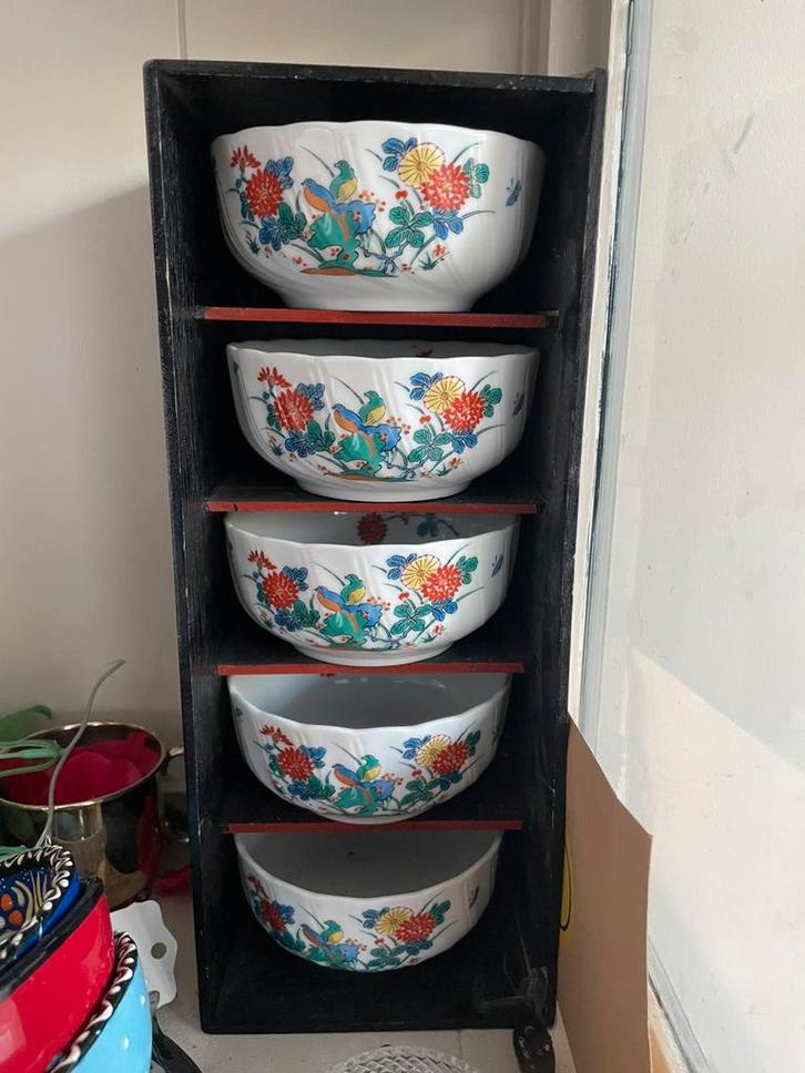 Oriental Japan Multi Color  Garden Soep-/Sauskom Arita-ware, Antiek en Kunst, Antiek | Servies compleet, Ophalen