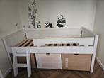 Basic Wood tiener bed Almere, Ophalen, 85 tot 100 cm, Zo goed als nieuw, Matras
