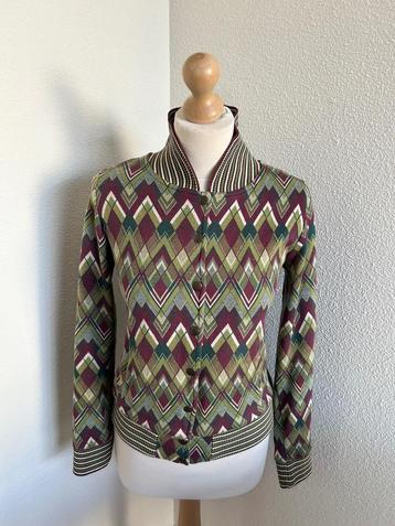 King Louie maat M groen paars sportief vest bomber 2694 beschikbaar voor biedingen