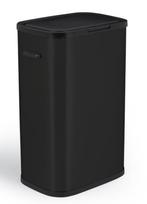 NIEUW, prullenbak 60 L, matte zwart met drukdeksel, Huis en Inrichting, Woonaccessoires | Prullenbakken, Ophalen, Kunststof, 50 tot 75 cm