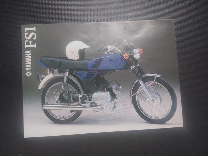 Yamaha FS1 brommer folder blauw zwart, Fietsen en Brommers, Handleidingen en Instructieboekjes, Ophalen of Verzenden