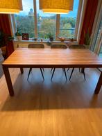 Teak houten eettafel 200x100, Ophalen, Gebruikt, Teakhout, 200 cm of meer