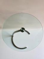 Jaren 80 bijzettafel van glas en chroom, Ophalen, Huis en Inrichting