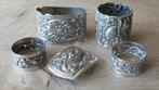 Djokja zilveren servethouders / djokja zilver gesp / 5 stuks, Antiek en Kunst, Antiek | Goud en Zilver, Ophalen of Verzenden, Zilver