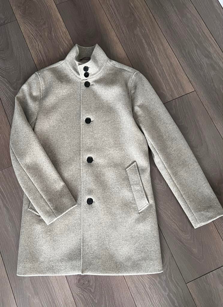 Reiss Heren winterjas maat S, Ophalen of Verzenden, Zo goed als nieuw, Maat 46 (S) of kleiner, Beige