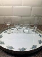 Partij antieke glazen 🍸🍷gegraveerd, Antiek en Kunst, Antiek | Glas en Kristal, Ophalen of Verzenden