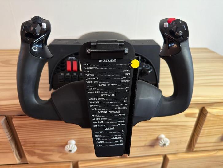 Honeycomb Alpha Yoke + DaniSim 737 Checkboard, Computers en Software, Joysticks, Zo goed als nieuw, Ophalen