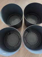 Parkside 4x bloempot met schotel, Rond, Ophalen of Verzenden, Aardewerk, Minder dan 40 cm