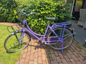 Gazelle meidenfiets paars met  bagagedrager voor en achter beschikbaar voor biedingen