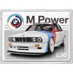 BMW E30 M Power auto relief reclamebord van metaal wandbord