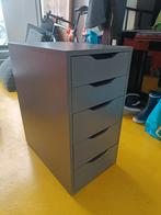 Ikea Alex ladeblok met lades, donkergrijs, 36x70 cm, Huis en Inrichting, Ophalen, Minder dan 50 cm, Gebruikt, 5 laden of meer