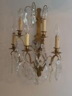 Grote franse oude kristallen wandlamp hoogte 60 cm breedte 4, Antiek en Kunst, Antiek | Lampen, Ophalen