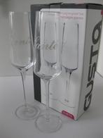 Gusta Champagneglas Glazenset 2 stuks met opdruk "Santé", Huis en Inrichting, Keuken | Servies, Glas of Glazen, Nieuw, Ophalen of Verzenden