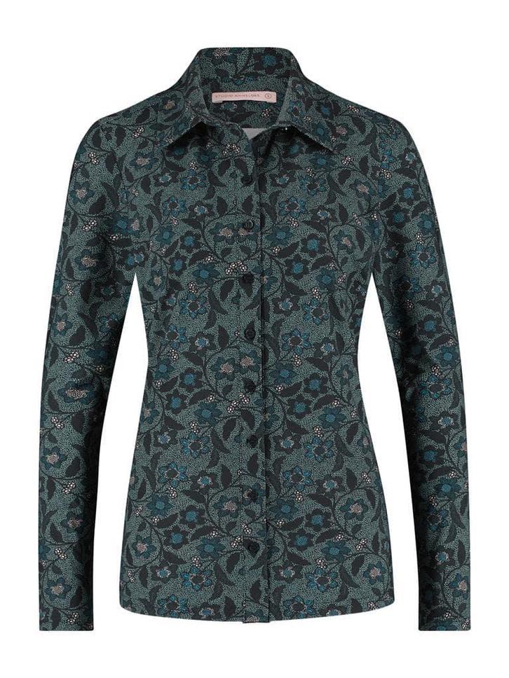 Studio anneloes poppy flower blouse XXL petrol/donkerblauw, Kleding | Dames, Blouses en Tunieken, Zo goed als nieuw, Maat 46/48 (XL) of groter