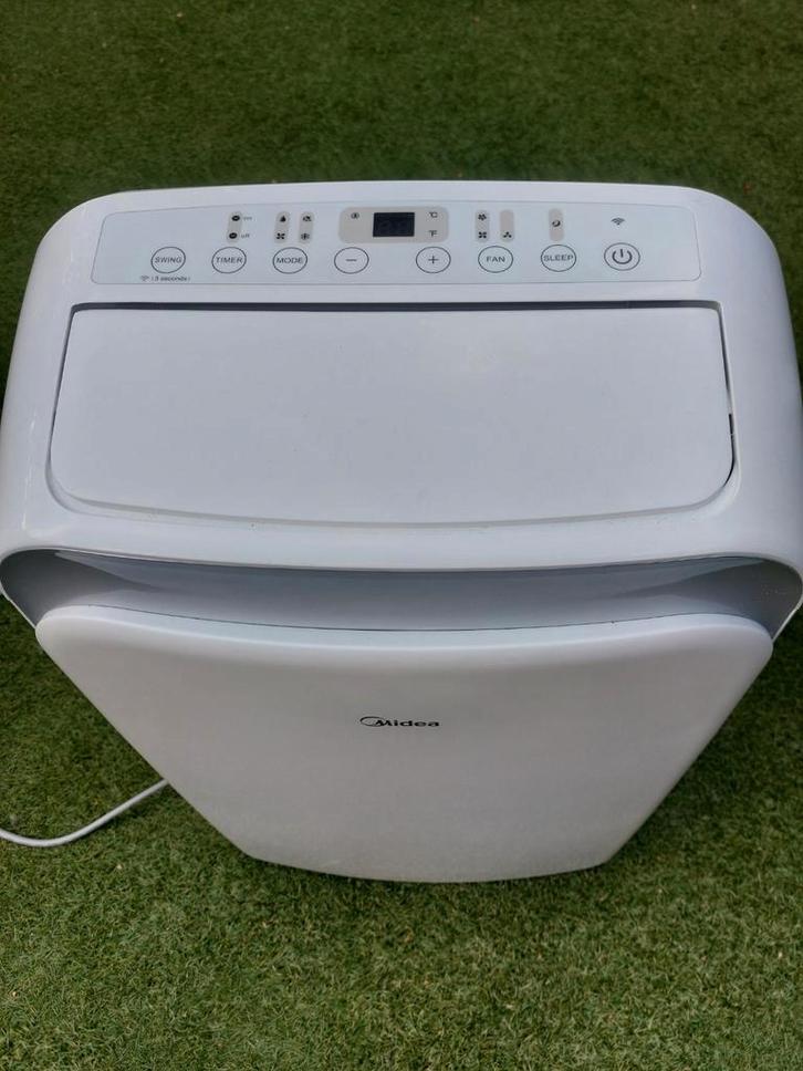 Midea Mobiele Airco - Zo goed als nieuw!, Witgoed en Apparatuur, Airco's, Zo goed als nieuw, Mobiele airco, Minder dan 60 m³, 3 snelheden of meer