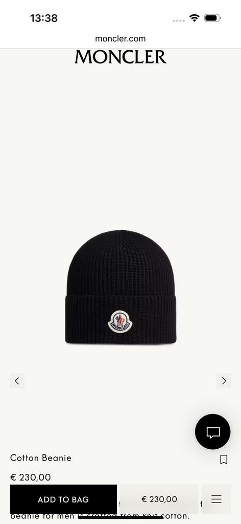 Moncler muts – unisex – donkerblauw, Kleding | Heren, Mutsen, Sjaals en Handschoenen, Nieuw, Muts, Overige maten, Ophalen of Verzenden