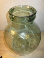 Vintage vaas groen glas kweekpot, Gebruikt, Ophalen of Verzenden, Glas, Minder dan 50 cm