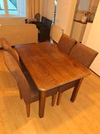 Tafel met 4 stoelen in prima staat., Huis en Inrichting, Tafels | Eettafels, Ophalen, Zo goed als nieuw, Rechthoekig, 50 tot 100 cm