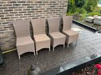 4 Tuinstoelen van kunstof riet/Rotan in nette staat, Ophalen, Zo goed als nieuw