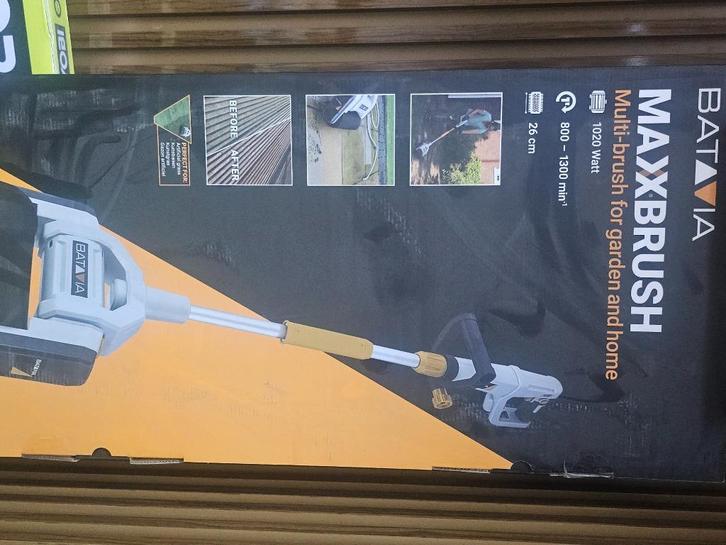 Maxxbrush 1020W Multiborstel | Complete set met 3 borstels, Tuin en Terras, Veegmachines, Nieuw, Ophalen of Verzenden