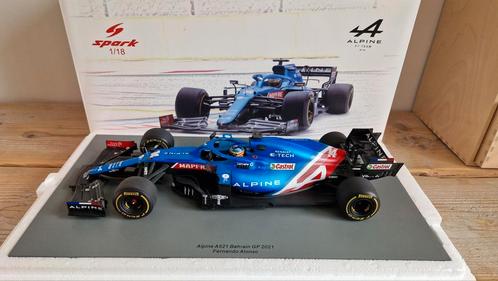 F1 Formule 1 Alpine A521 (2021) Fernando Alonso 1/18, Hobby en Vrije tijd, Modelauto's | 1:18, Zo goed als nieuw, Auto, MiniChamps