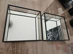 2 spiegels, Huis en Inrichting, Woonaccessoires | Spiegels, Ophalen, Minder dan 50 cm, Vierkant, Zo goed als nieuw