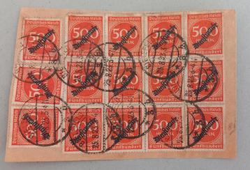 15 postzegels DR 500 mark Dienstmarke
