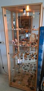 Glazen vitrinekast met verlichting - 68x33x176.5cm, Ophalen, Glas, 50 tot 100 cm, Zo goed als nieuw