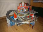 Zeer complete houten treinbaanset, Ophalen, Gebruikt