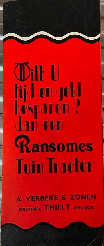 Ransomes Tractor brochure folder beschikbaar voor biedingen