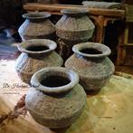 Oude Rattan Clay Pot India, Minder dan 50 cm, Nieuw, Overige materialen, Ophalen