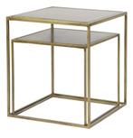 BePureHome metalen bijzettafels set van 2 (kleur goud), Minder dan 55 cm, Metaal of Aluminium, Rond, Ophalen