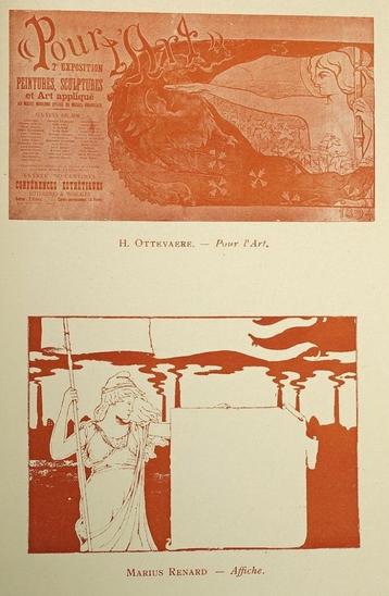 L’Affiche Belge 1897 Demeure de Beaumont Art Nouveau Posters beschikbaar voor biedingen