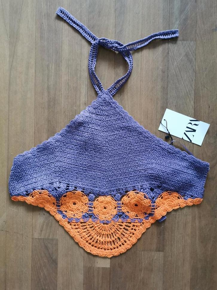 ZARA haltertop mt. M, Kleding | Dames, Tops, Nieuw, Maat 38/40 (M), Paars, Zonder mouw, Verzenden