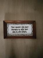 Bordje met tekst 'Voor moeder', Antiek en Kunst, Ophalen of Verzenden