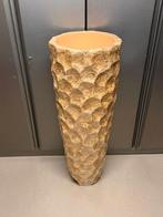 Grote goudkleurige  schelpenvaas, 120 cm. hoog, Ophalen, Kunststof, Geel, Zo goed als nieuw