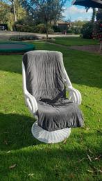 Manou, bamboe stoel retro draaistoel, Huis en Inrichting, Ophalen, Gebruikt, 75 tot 100 cm, Stof