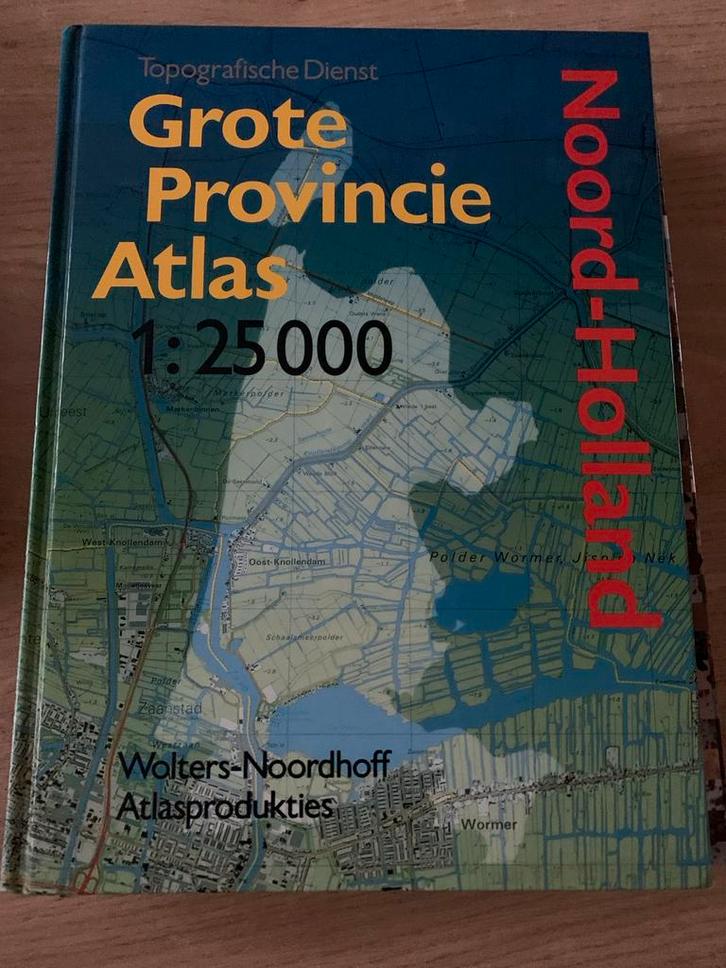 Grote Provincie Atlas Noord-Holland 1:25000, Boeken, Atlassen en Landkaarten, Zo goed als nieuw, Bosatlas, Nederland, 1800 tot 2000