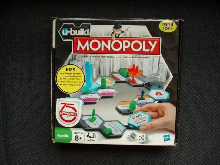 Monopoly U-Build spel van Hasbro ( nieuwstaat ) Freestyle!, Hobby en Vrije tijd, Gezelschapsspellen | Bordspellen, Zo goed als nieuw