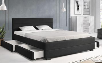 Zwart bed/ Black bed ( Bedframe + Mattress ) 160x200 beschikbaar voor biedingen
