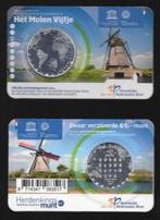 Het Molen Vijfje - € 5,00 - Coincard - Zwaar verzilverd, Postzegels en Munten, Munten | Nederland, Ophalen of Verzenden, Euro's