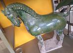 Groot groen aardewerk beeld paard oude Chinese stijl IZGS, Ophalen, Gebruikt, Dier
