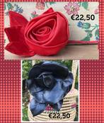 Corsage - rood stoffen - jaren 60 en corsage zwart vintage, Ophalen of Verzenden, Dames